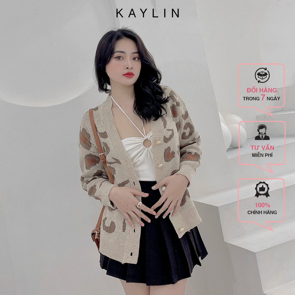 Áo khoác len cadigan hoạ tiết da beo n1649 - kaylin