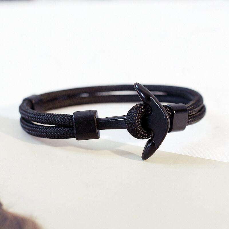 Vòng tay mỏ neo dây vải nhiều màu phong cách Ulzzang