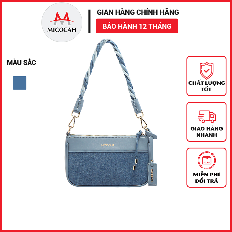 Túi Kẹp Nách Đeo Vai Chính Hãng MICOCAH  Dáng Công Sở Thời Trang Phối Da Lộn Sang Trọng Da Cao Cấp Cực Đẹp MC41 - Micocah Mall
