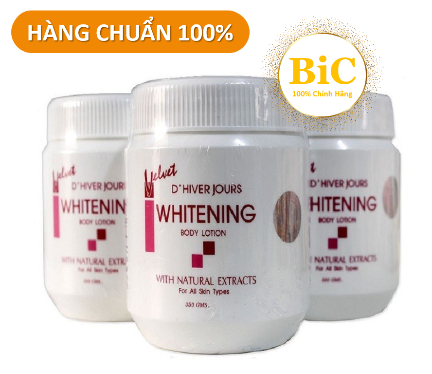 Kem dưỡng thể lotion trắng da velvet whitening thái lan 350g