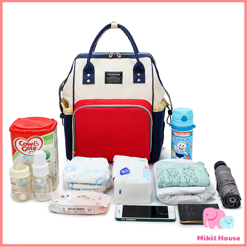 Balo / Túi bỉm sữa cho mẹ bé có ngăn giữ nhiệt sữa thời trang đa năng tiện lợi - Mikit House