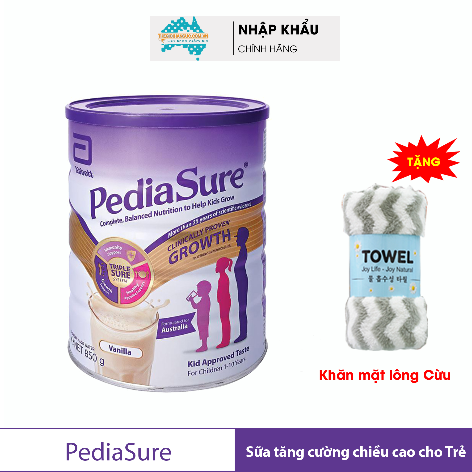 Sữa pediasure úc cho trẻ 1 đến 10 tuổi 850g