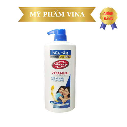 Sữa tắm Lifebuoy Vitamin + bảo vệ khỏi vi khuẩn 99% chai 800gr