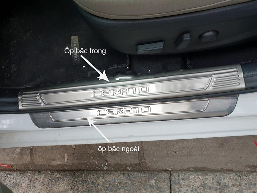 Nẹp cửa xe Kia Cerato, ốp bậc cửa ngoài xe Kia Cerato 2019 2020 2021 2022 mẫu inox, Giúp Trang Trí Chống Xước Xe Hiệu Quả, Có Sẵn Keo 2 Mặt Siêu Dính, Lắp Đặt Dễ Dàng Tại Nhà