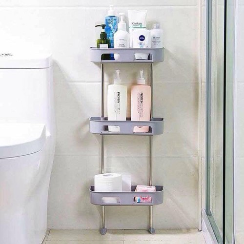 Kệ Để Đồ 3 Tầng Sau Toilet - Kệ Nhựa Hút Chân Không Trong Nhà Tắm - Kệ Nhựa Tiện Ích Không Khoan Đục shop tiện ích 4.0