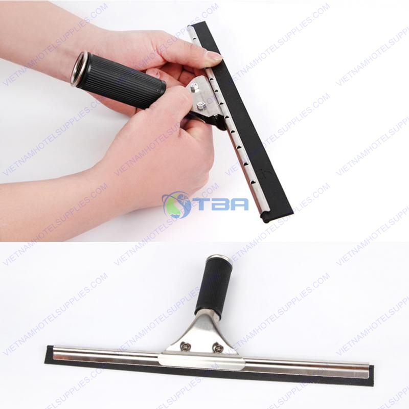 [HCM]Tay Gạt Kính Inox Lưỡi Cao Su Nhập Khẩu 40cm - Asia Việt Nam
