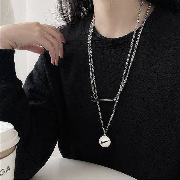 Dây chuyền nam nữ cá tính thời trang hot trend biểu tượng NK 2 MẪU bluehope