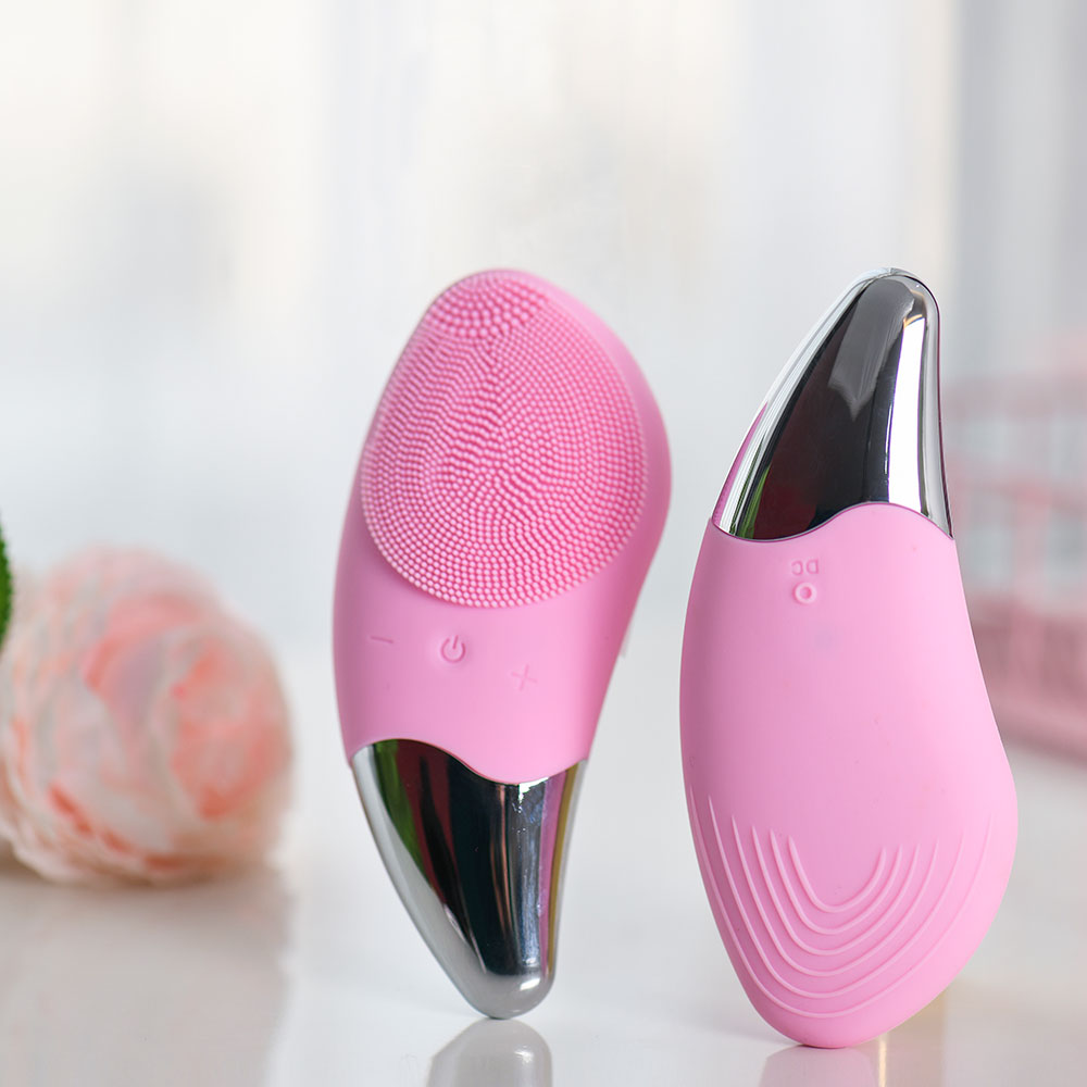 ( sale 50% ) Máy Rửa Mặt dài Máy massage SONIC CLEANSER rửa mặt cầm tay Silicon - Tẩy Tế Bào Chết-máy mát xa mặt ion máy rửa mặt và massage máy massage mặt máy massage mặt mini，Làm Sạch Sâu. lỗi 1 đổi 1.