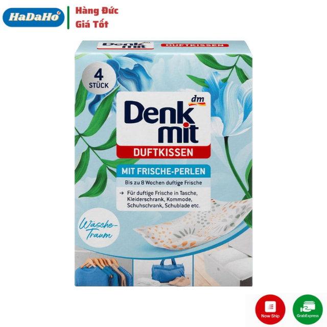 [ XẢ KHO HÀNG ĐỨC ] Túi thơm quần áo Denkmit 4 gói { HÀNG CHÍNH HÃNG } – Giá rẻ, mùi hương hoa dễ chịu trong suốt 6 tuần