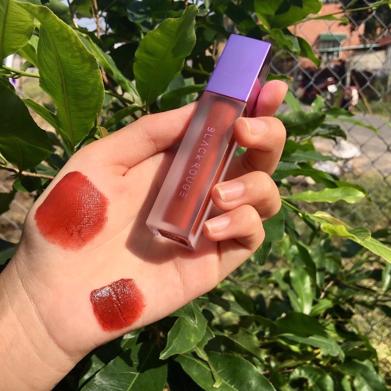 Son background black rouge A12 handmade màu nâu đỏ gạch trầm siêu lì, son kem lên màu rất đẹp giá dành cho học sinh