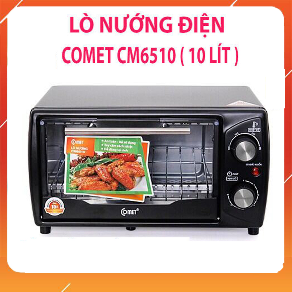 Lò Nướng Điện Đa Năng Comet CM6510 dung tích 10L, Bếp Nướng Điện Comet Tiết kiệm điện chế độ hẹn giờ linh hoạt , Tùy chỉnh hoạt động với 4 mức công suất ứng với 4 nhiệt độ nướng khác nhau