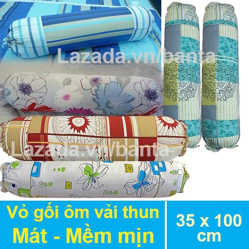Vỏ gối ôm vải thun, bao gối ôm vải thun mát mẻ, mềm mại (giao màu ngẫu nhiên)