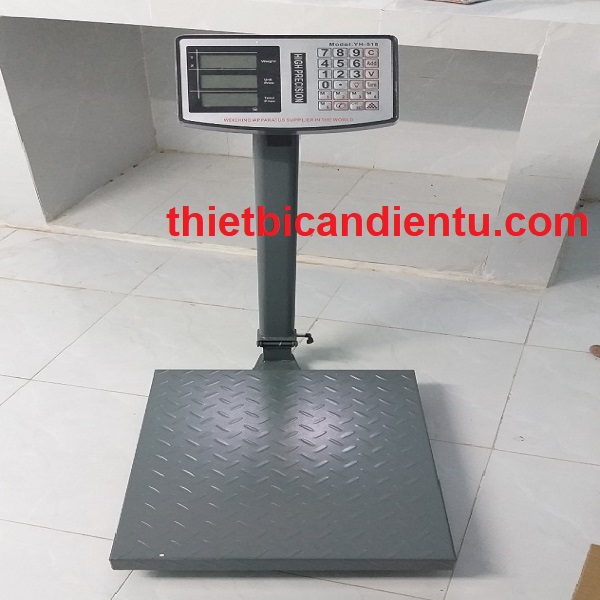 BÀn cân điện tử thép 300kg sai số 10g kích thước bàn cân 40x50cm đầu cân màn hình LED