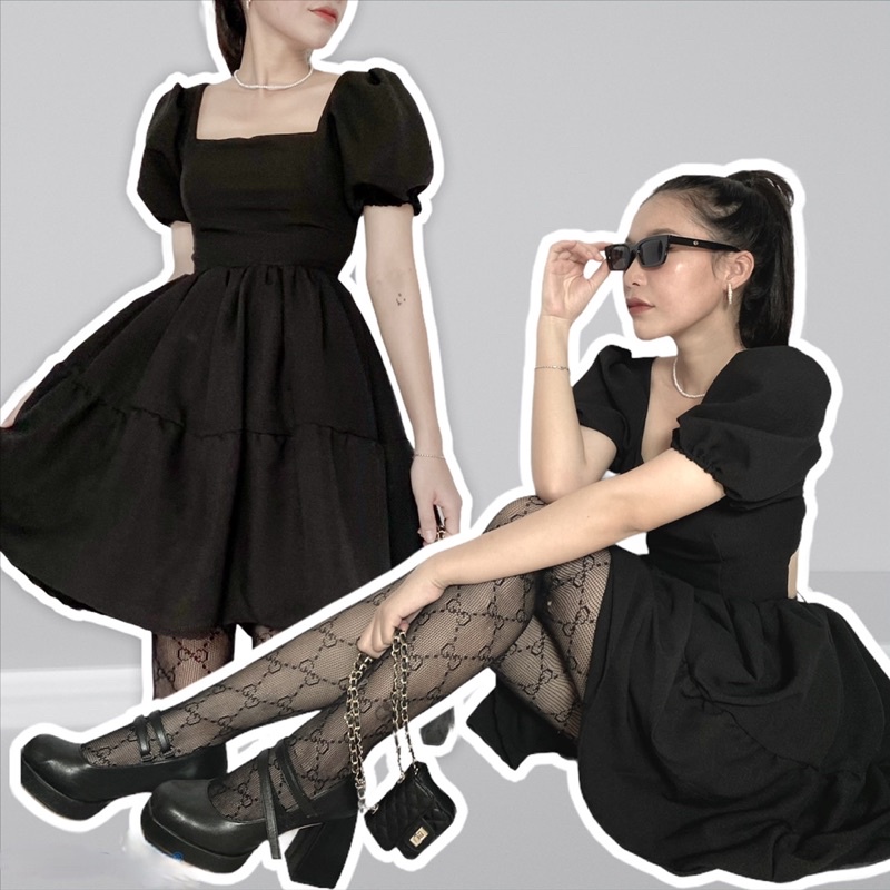 Heli Dress - Đầm xoè tay ngắn