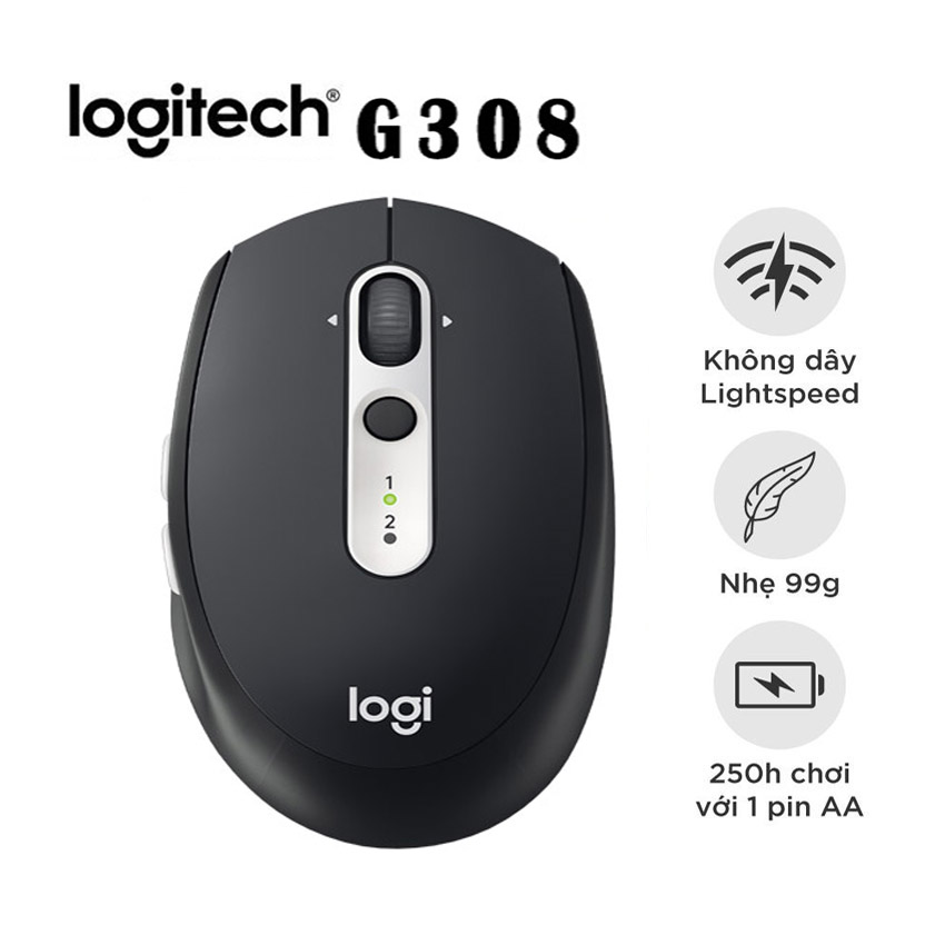 Chuột Không Dây Logitech G308 Multi-device silent,giảm ồn - USB 2.4GHz