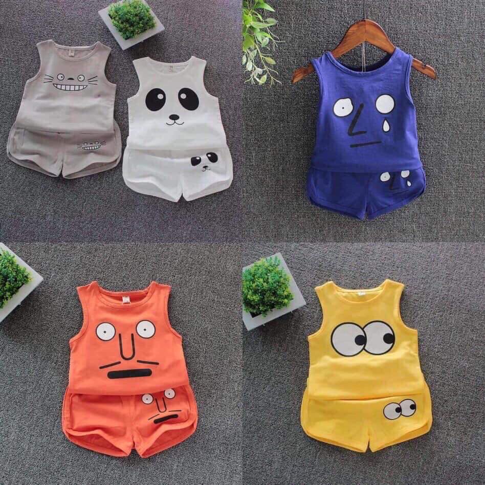 Combo 5 bộ quần áo bé trai cotton mỏng mát có voucher freeship