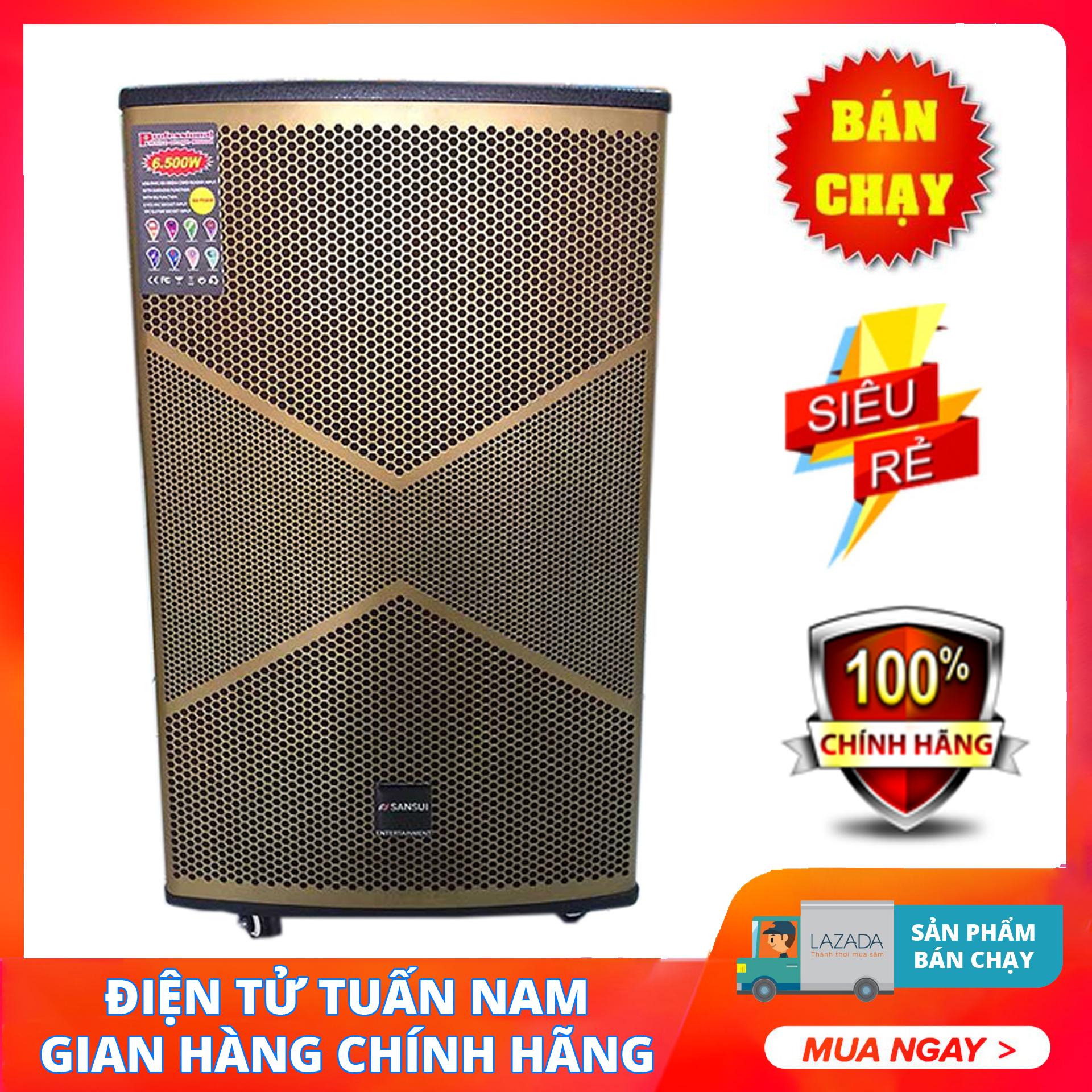 [HCM][Trả góp 0%]LOA KÉO DI ĐỘNG SANSUI SG6-15 (4 TẤC) - Công suất cực khủng chơi nhạc cực đã