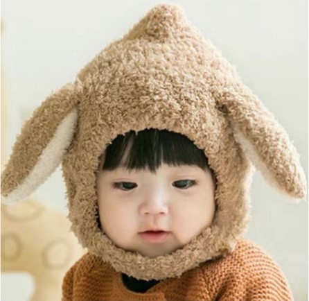 Mũ len tai cừu cài cúc cho bé nhiều màu tuổi từ 6-36 tháng