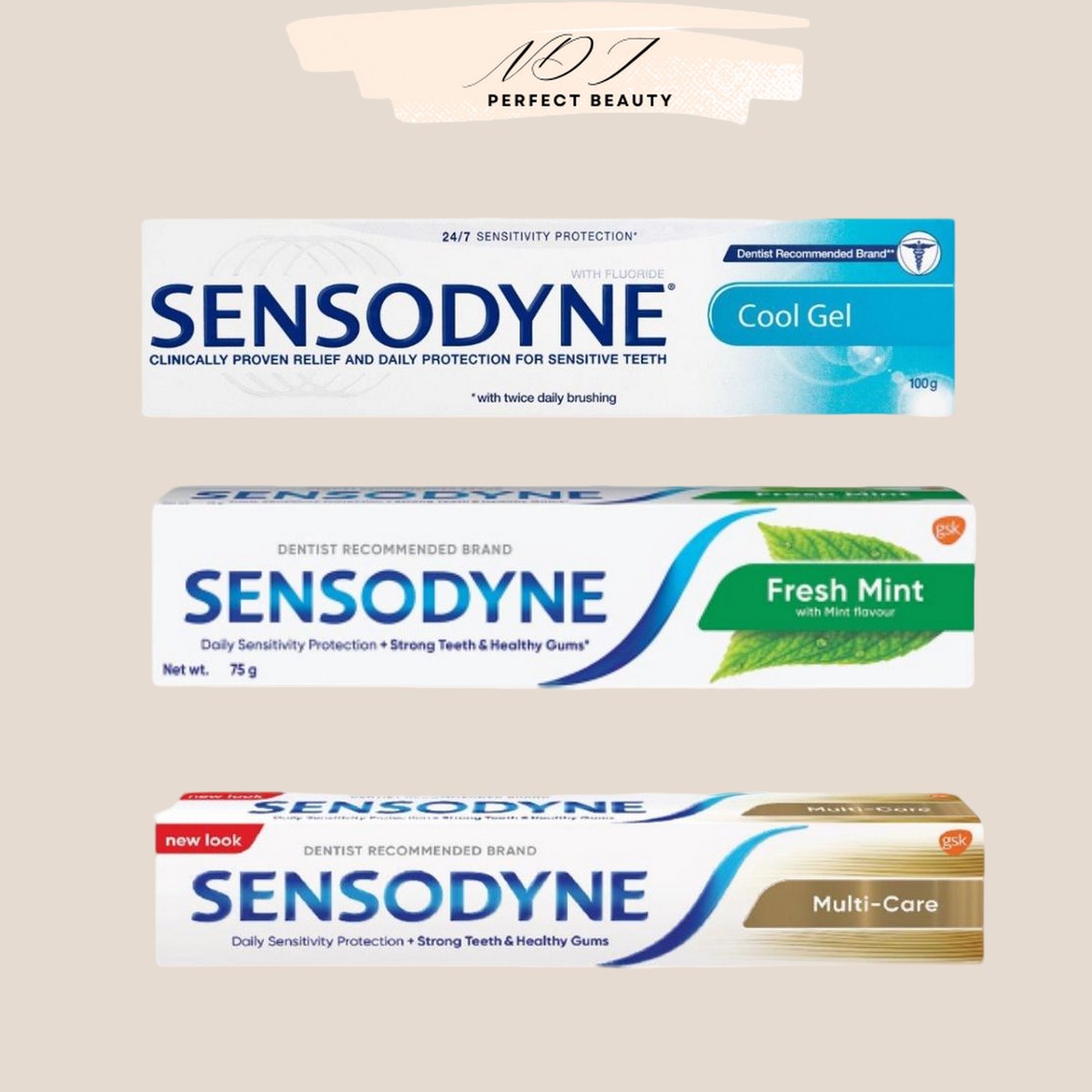 Combo 5 Tuýp Kem Đánh Răng Sensodyne 100g – Giảm Ê Buốt Hiệu Quả, Chăm Sóc Răng Nhạy Cảm Toàn Diện