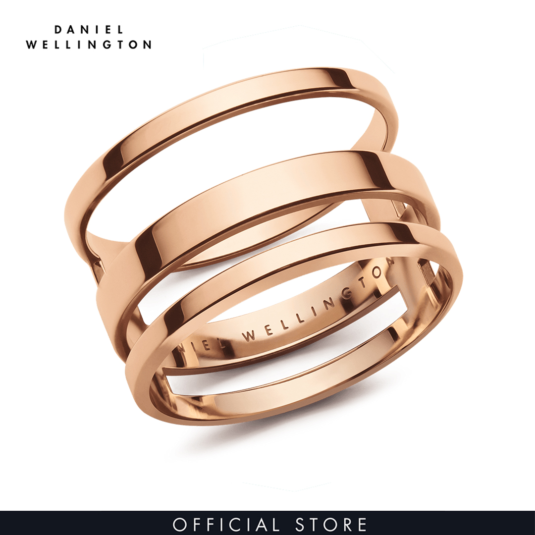Nhẫn Daniel Wellington 3 vòng màu vàng hồng - Elan Triad Ring