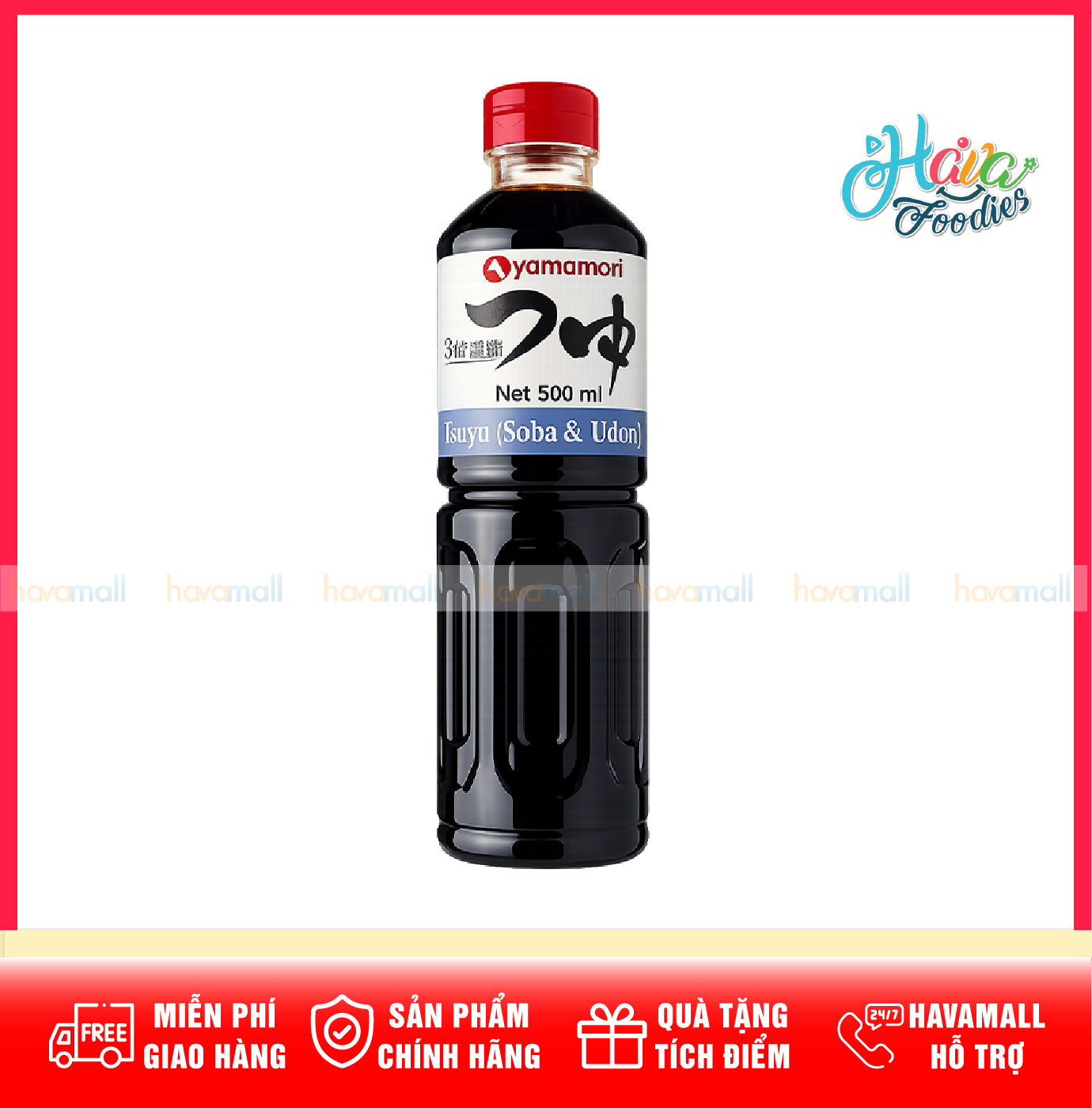 Nước Dùng Mì Tsuyu Yamamori 500ml – Yamamori Tsuyu (Soba & Udon) 500ml