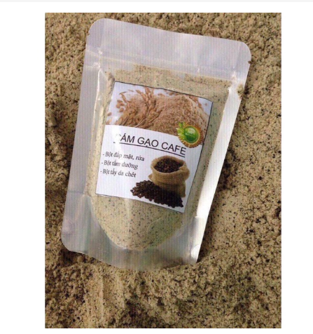 [Siêu Hot] [Sale] Cám gạo cà phê(bột) ,tắm,đắp mặt,rửa,tẩy da chết,làm đẹp..gói 100gr