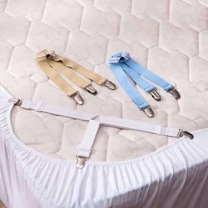 Combo 4 Kẹp Chống Xê Dịch Drap Trải Giường,Kẹp Cố Định Chăn Ga Giường,Dây Chằng Góc Nệm,Phụ Kiện Giường Ngủ,Bộ Chăn Gói Drap Giường