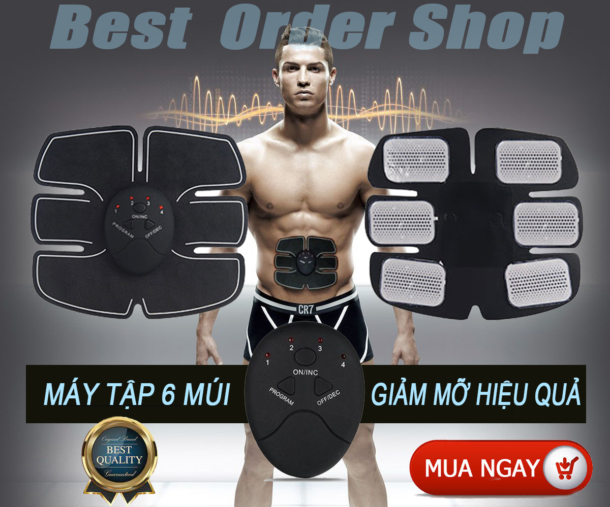 Máy Tập Cơ Bụng 6 Múi, Máy Massage Xung Điện. Sử dụng pin rời an toàn, dễ sử dụng. Loại bỏ mỡ thừa, giúp cơ bụng săn chắc. Mua Ngay !