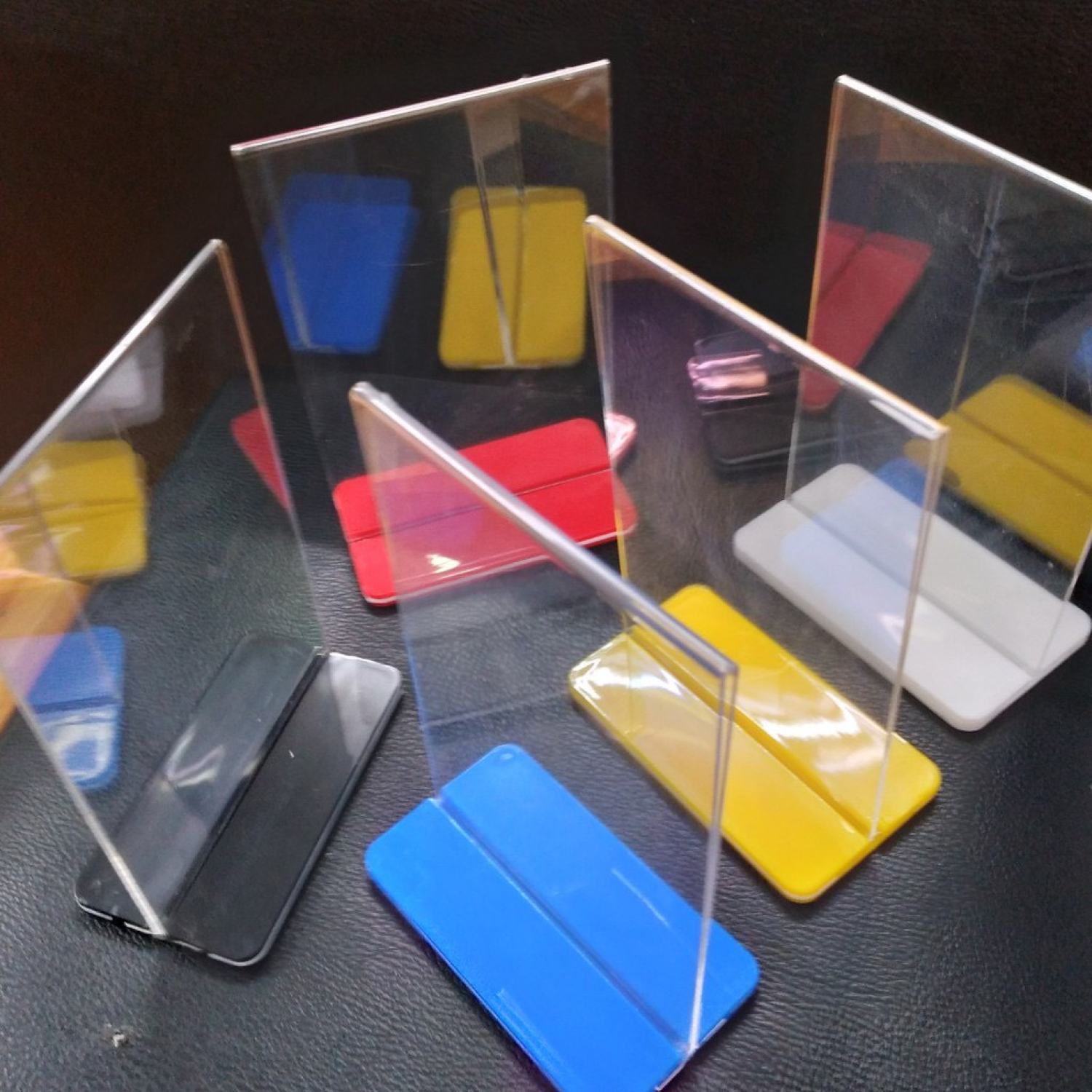 Menu mica A6 ,Card Stand loại đẹp đế lùa