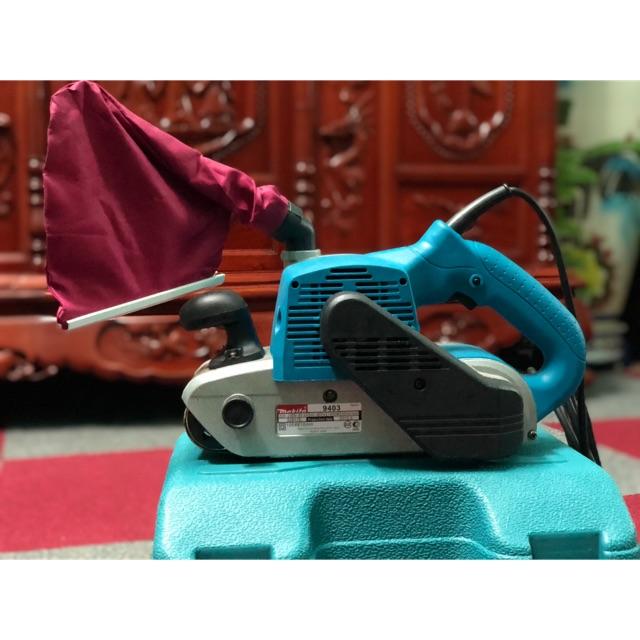 Máy chà nhám băng makita 9403 100 x 610mm dùng điện đánh bóng cầm tay có đèn, hộp giấy