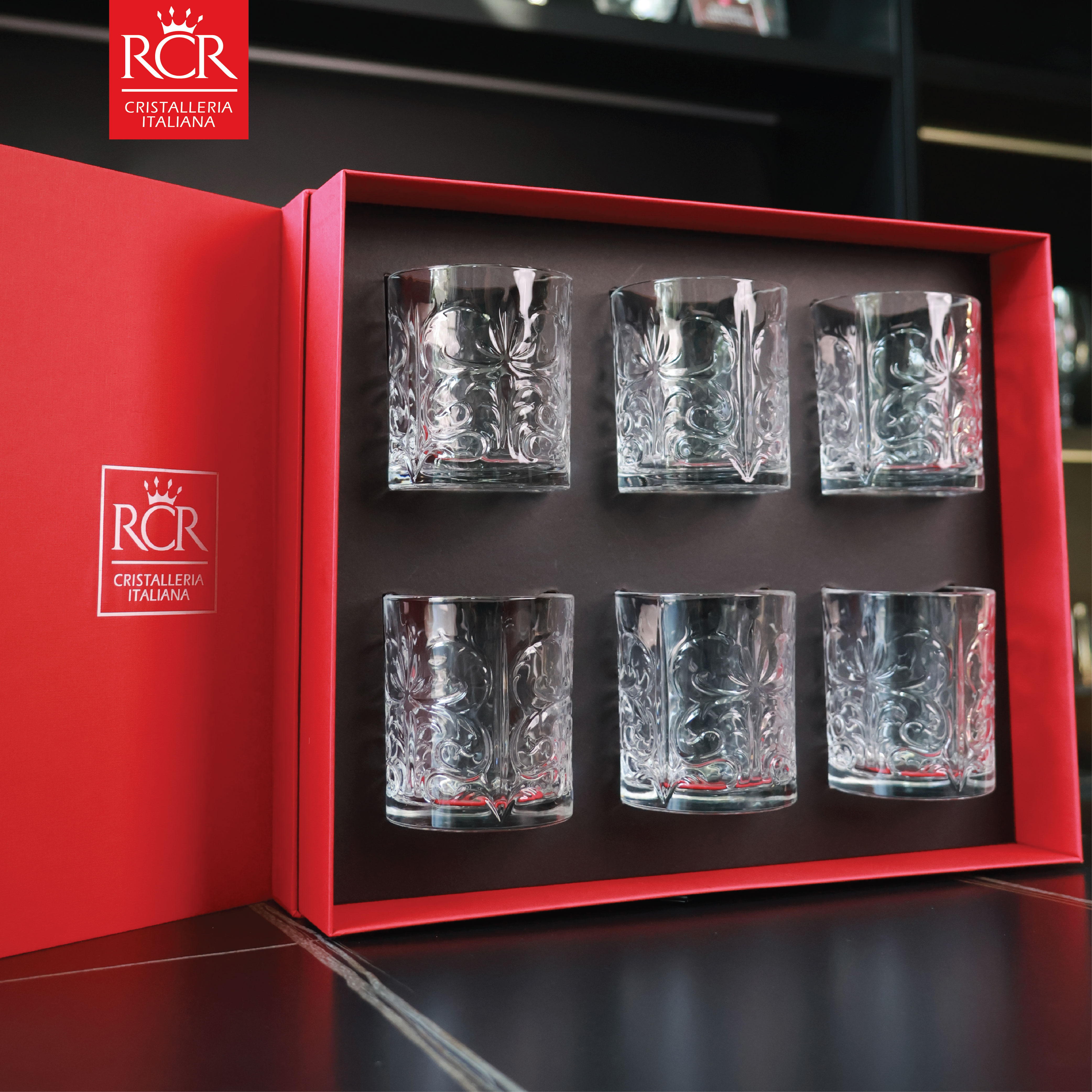 Bộ quà tặng RCR Ricco 06 Ly Tattoo Dof, 340 ml