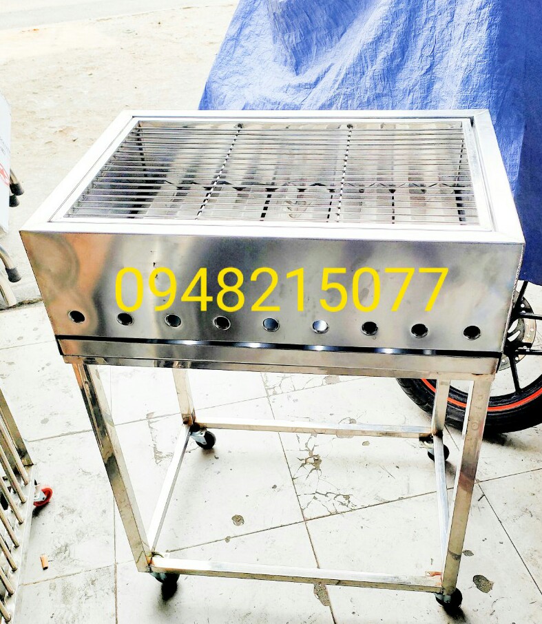 [HCM]lò nướng than inox. kt 60x40x70 (DxRxC)