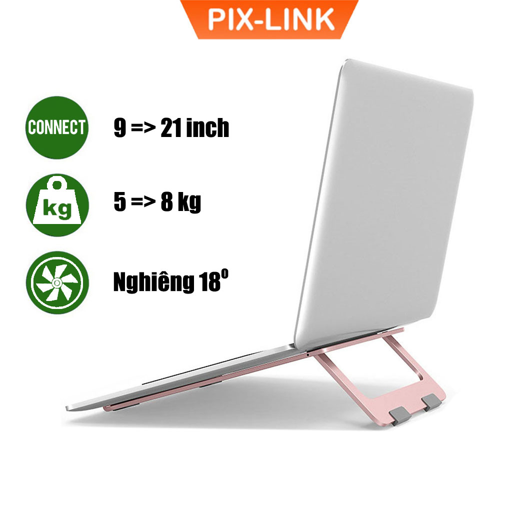 Giá đỡ Laptop , MacBook , Ultrabook, Ipad, Sách chất liệu bằng nhôm điều chỉnh độ cao , chống mỏi cổ, hỗ trợ tản nhiệt, dễ gấp gọn