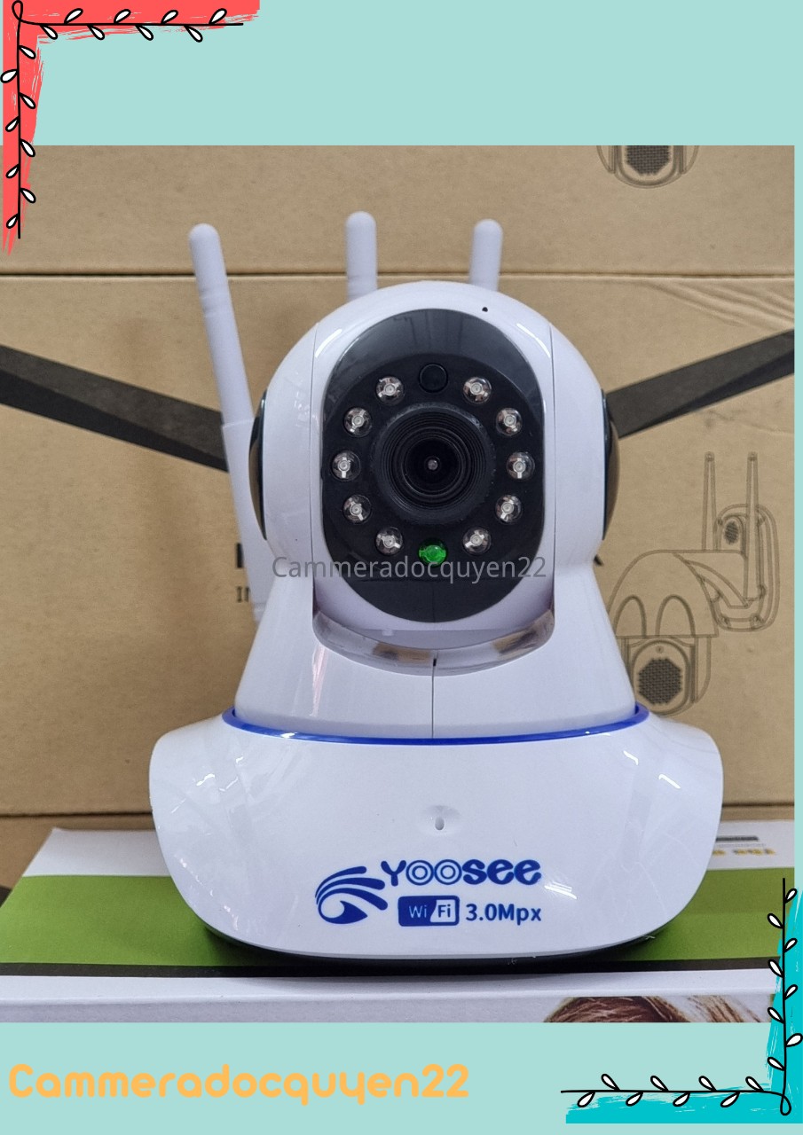 BẢO HÀNH 12 THÁNG - Camera wifi không dây yoosee trong nhà 3 râu FULL HD hình ảnh sắc nét, bắt sóng cực mạnh - xoay 360 độ - hỗ trợ xem đêm hồng ngoại - đàm thoại 2 chiều