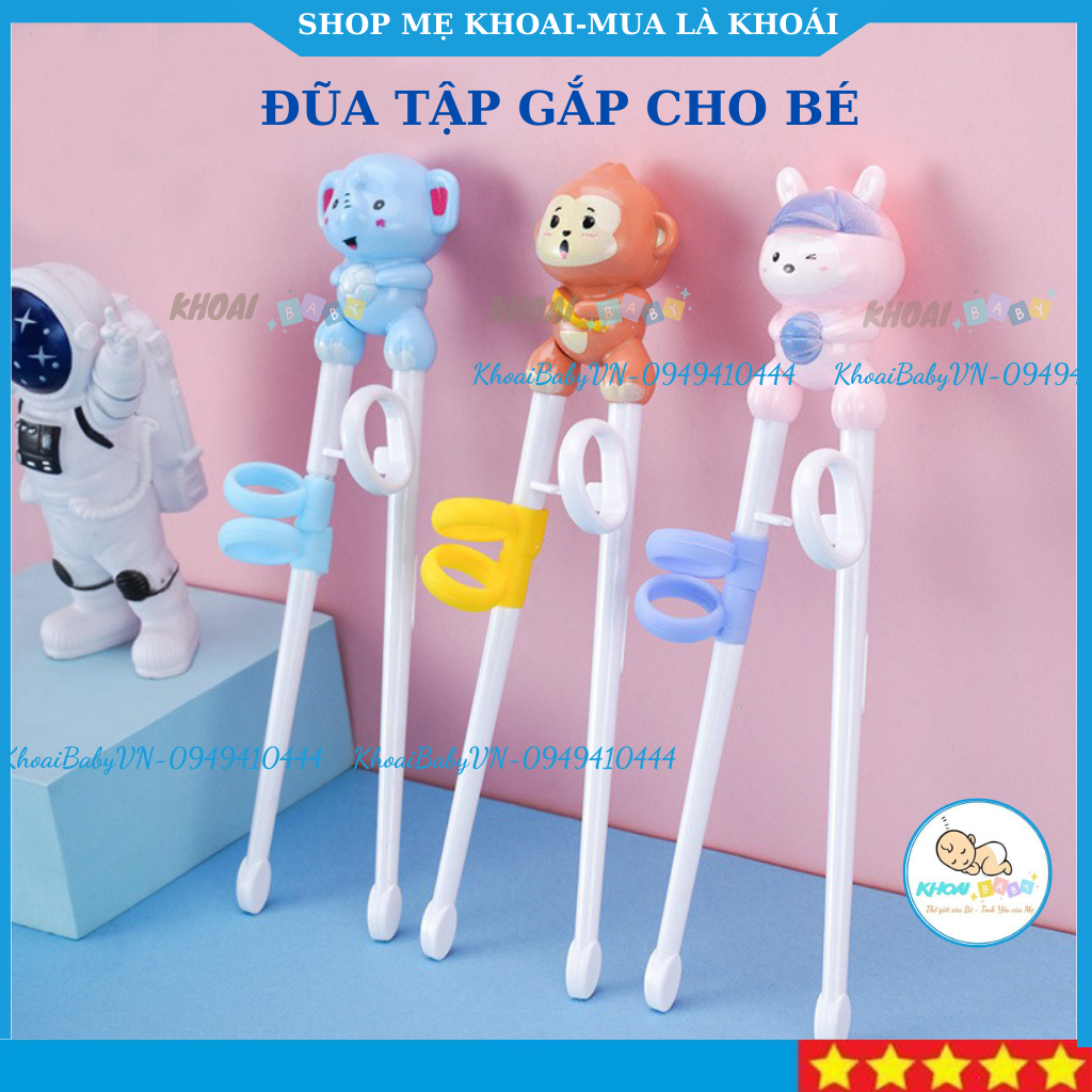 Đũa tập ăn đũa xỏ ngón dễ thương cho bé gắp thức ăn dễ dàng