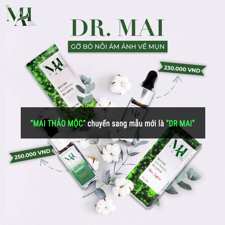 DR Mai nguyên chất và mix loại bỏ tất cả loại mụn