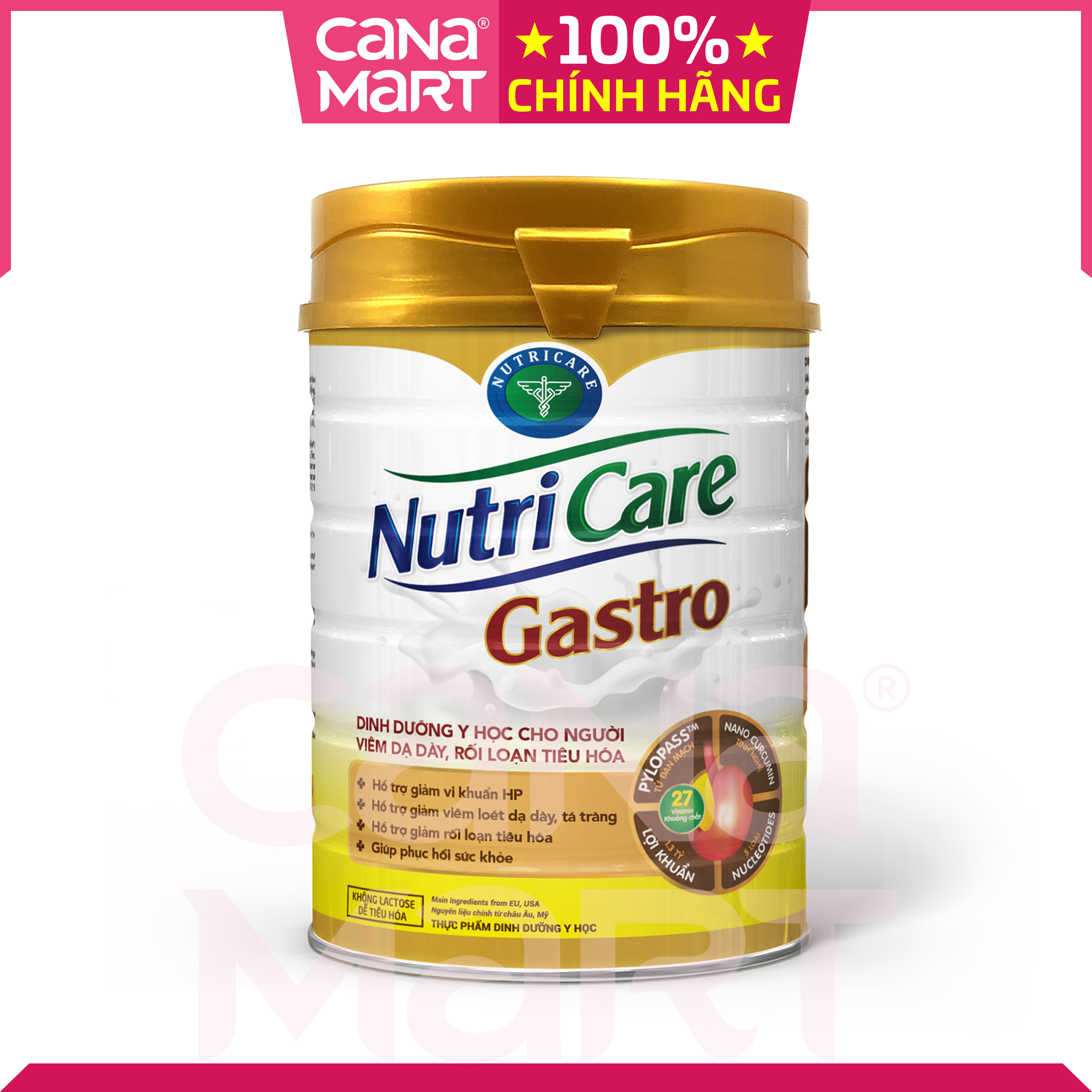 Sữa bột Nutricare Gastro cho người viêm dạ dày, rối loạn tiêu hóa