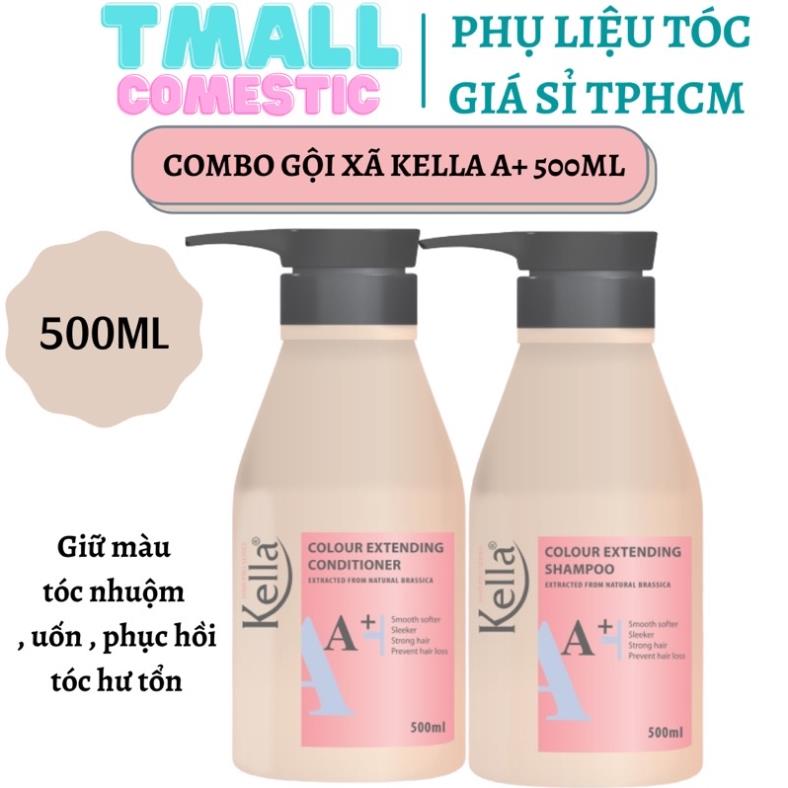 Combo dầu gội dầu xả kella a + dành cho tóc nhuộm, uốn, duỗi 500ml
