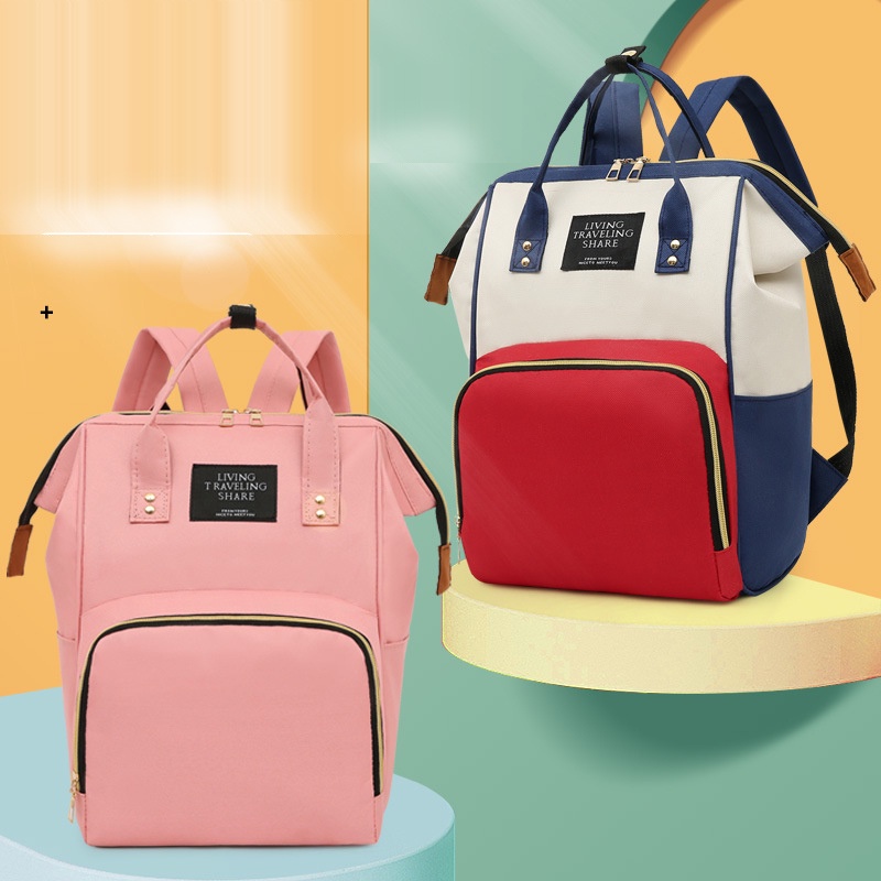 Balo bỉm sữa giữ nhiệt sành điệu cho mẹ và bé, ba lô đa năng cao cấp _breeze shop