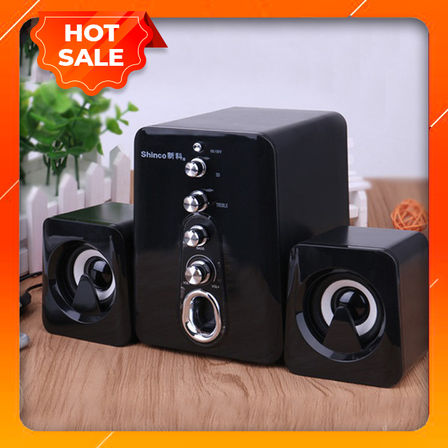 Bộ 3 loa máy tính để bàn 2.1 shinco hc-807 - âm thanh 3d chân thực sống động