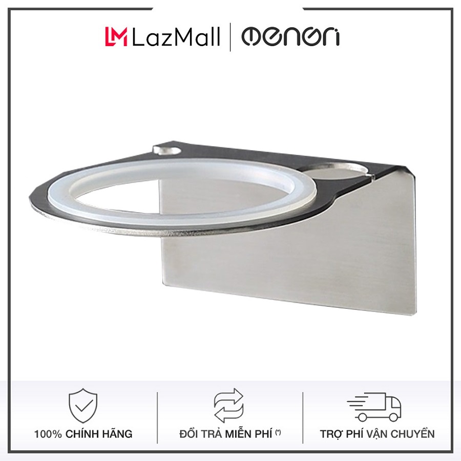 Giá treo máy sấy tóc dán tường gạch men keo 3M chất liệu INOX SUS304 xước siêu chắc - OENON