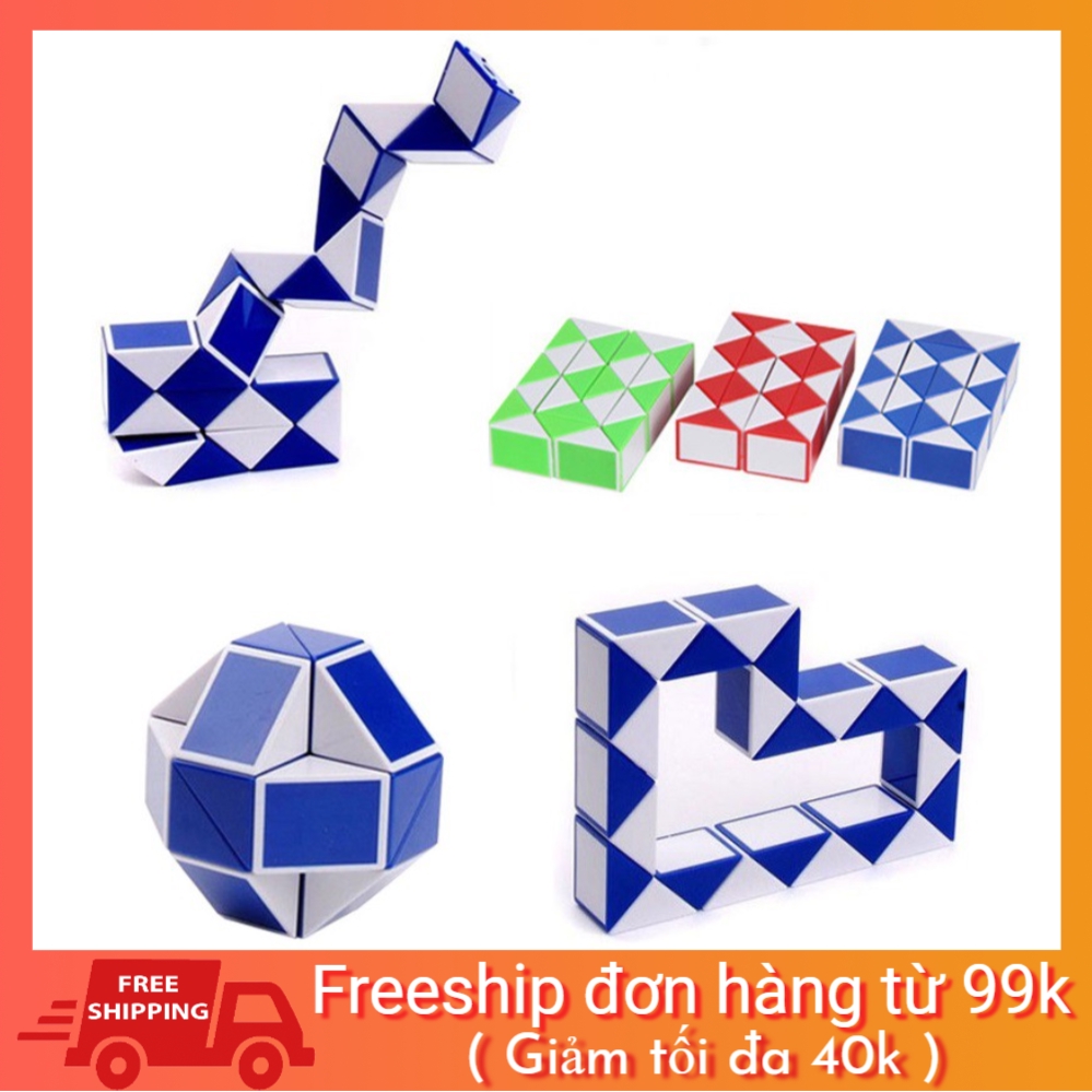 Đồ chơi xếp hình rubik 3D thần kì hình con rắn mini