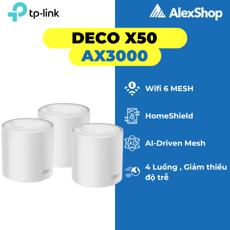 Bộ phát wifi 6 tp-link deco x50 chuẩn ax3000