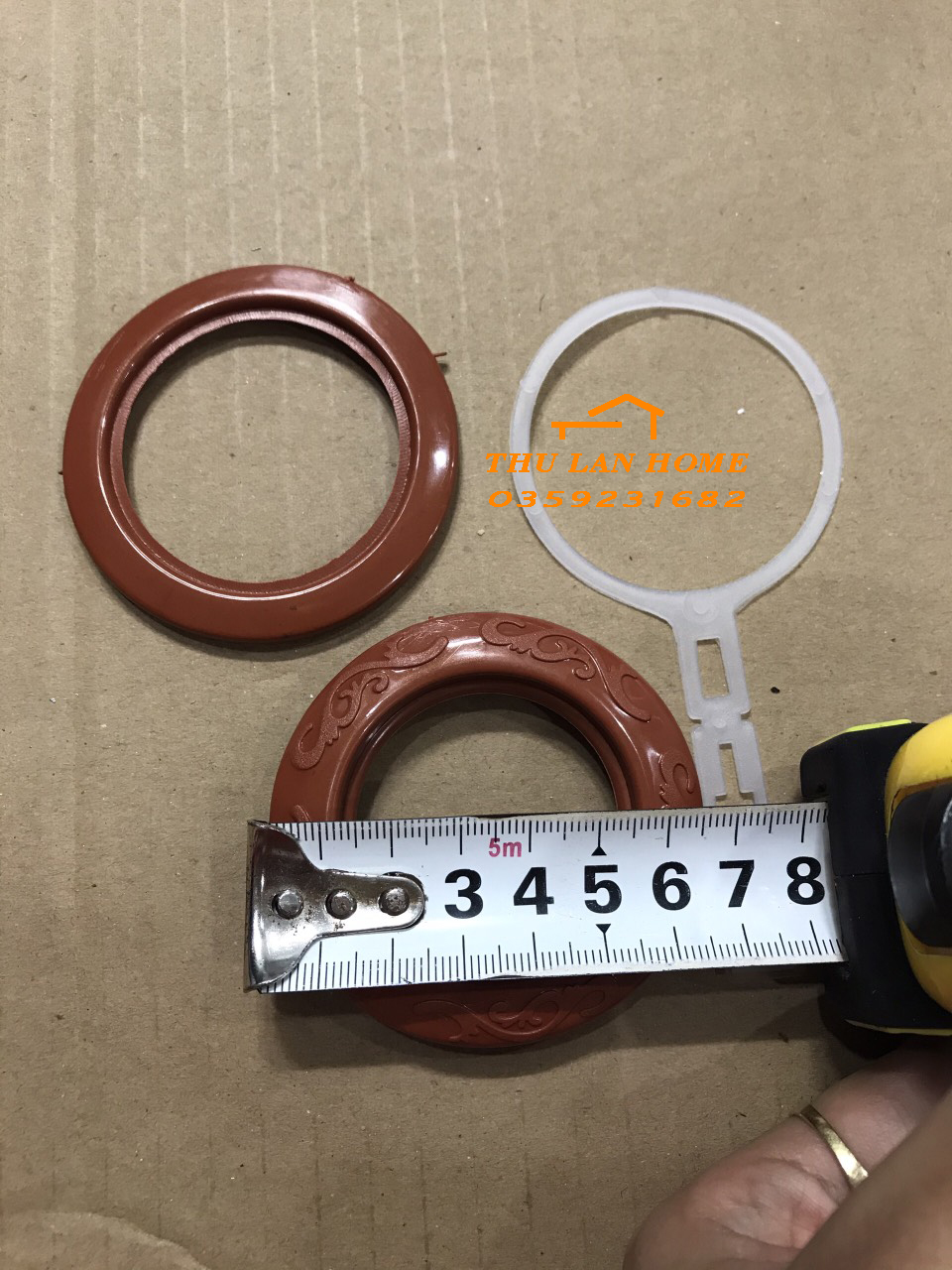 Khoen may rèm, khoen làm màn rèm, khoen ore màu nâu