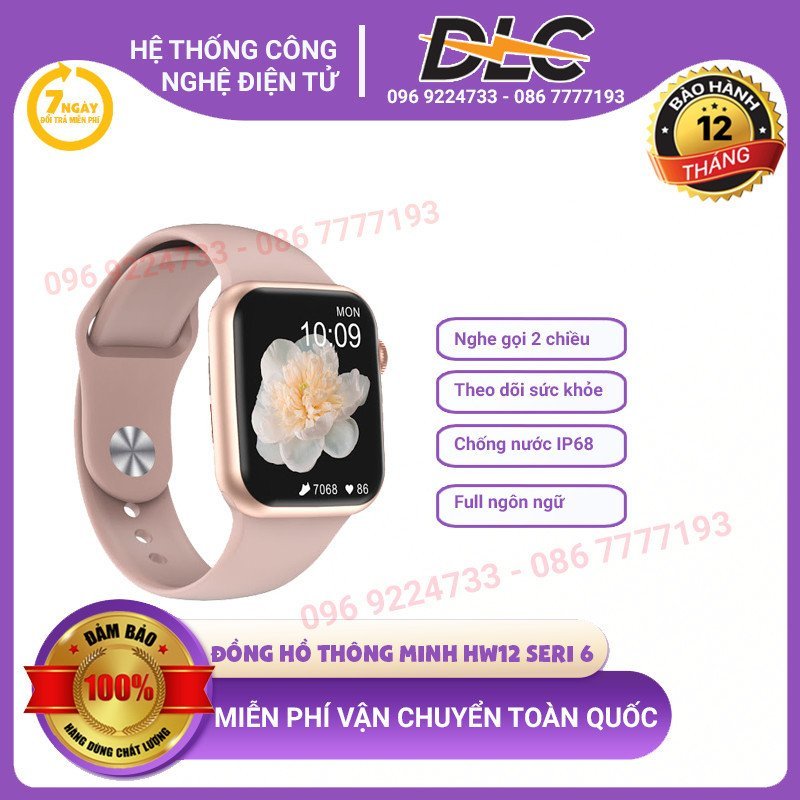 [HCM][ HÀNG CHÍNH HÃNG ] Đồng Hồ Thông Minh HW12  - Thay Được Hình Nền Tùy Ý Nghe Gọi Trực Tiếp  Nút Xoay Digital Crown Chống Nước Tiếng Việt 100% Nhận Thông Báo AppMàn Hình Tràn Viền 1.75inh ( BẢO HÀNH 12 THÁNG )