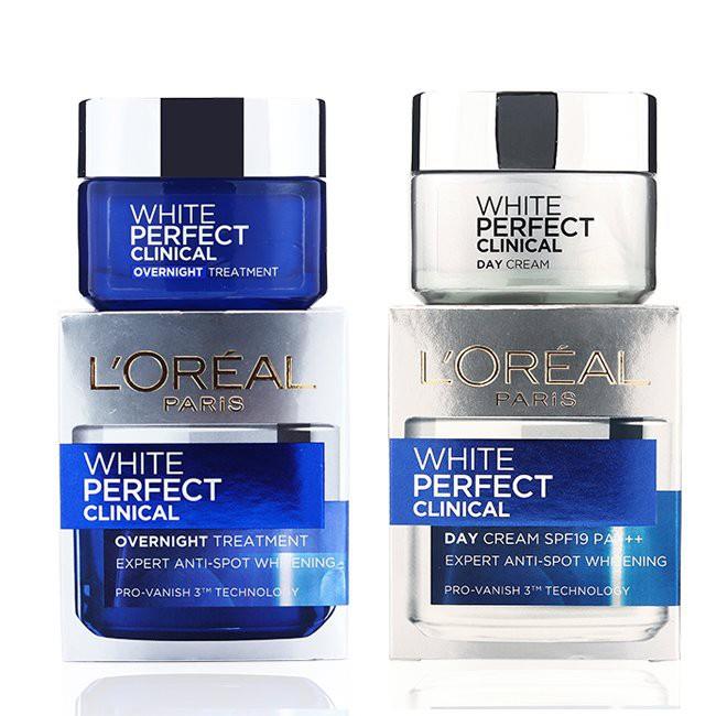 ♀○ (cty) Kem dưỡng da trắng mịn và giảm thâm nám L'oreal White Perfect Clinical Ngày và Đêm