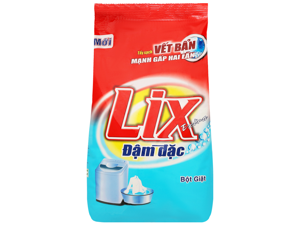 [HCM]Bột giặt Lix Extra Đậm Đặc 3kg tặng 1 chai nước rửa chén Lix 250g