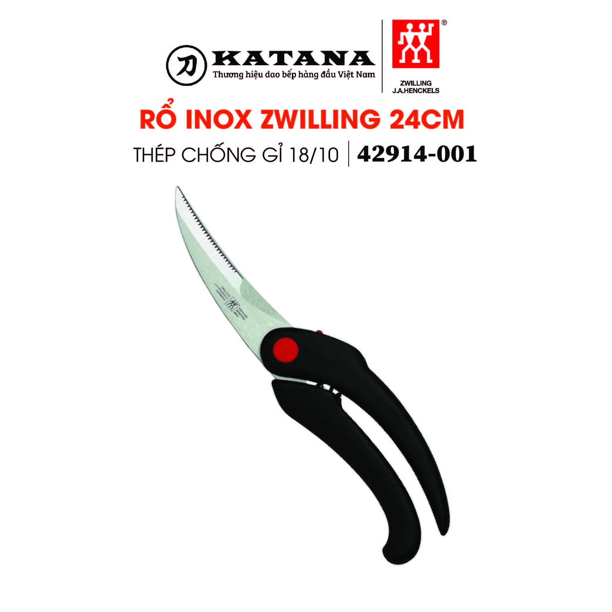 Zwilling - kéo gia cầm cán cong