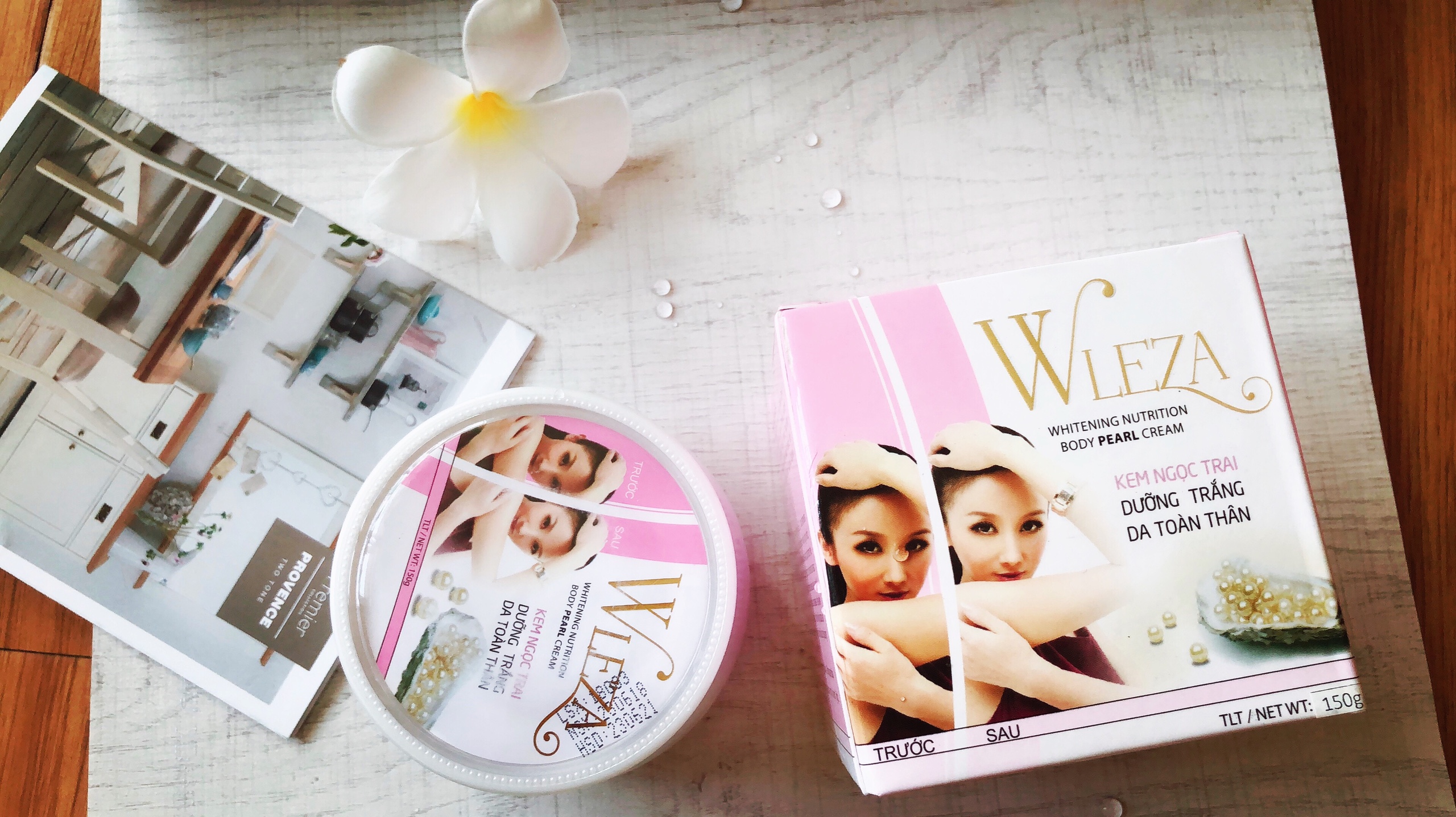Kem dưỡng trắng da toàn thân ngọc trai WLeza 150g