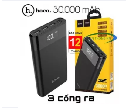 Pin sạc dự phòng Hoco B35E Entourage 30000mAh 2 cổng sạc, 3 cổng ra- có LCD hiển thị từng phần trăm PIN